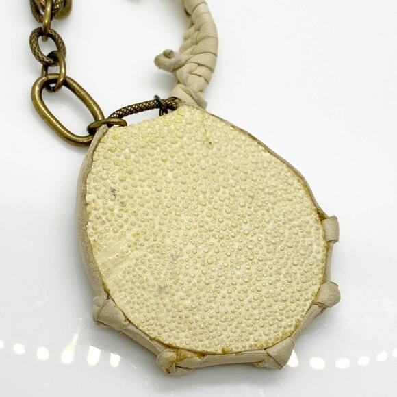 NEW Free People X Annie Hammer Leather Stone Necklace - Picture 13 of 16